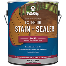 One-gallon can of Exterior Stain + Sealer Solid.