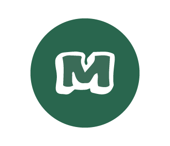 Circle graphic of Menards “M” logo.